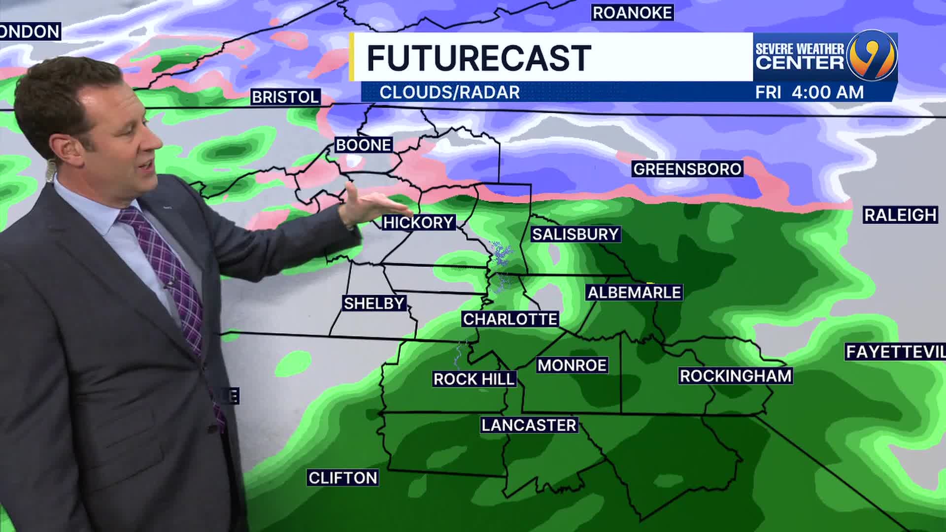 Forecast: Wintry mix to hit mountains as cold rain moves into Charlotte