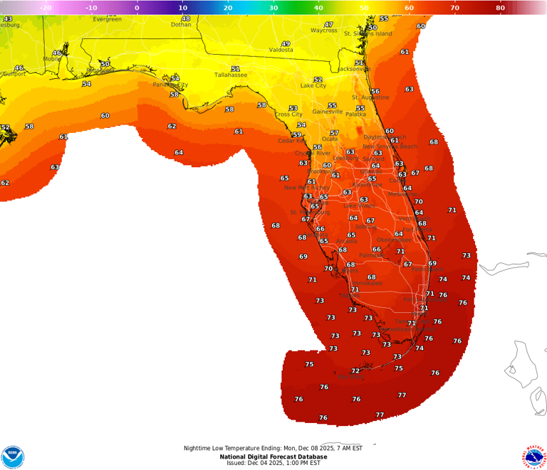Is there another cold front moving toward Florida? See the forecast