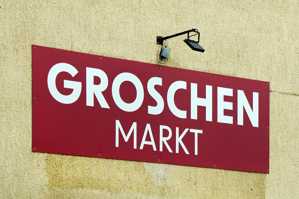 Werbung Groschen Markt