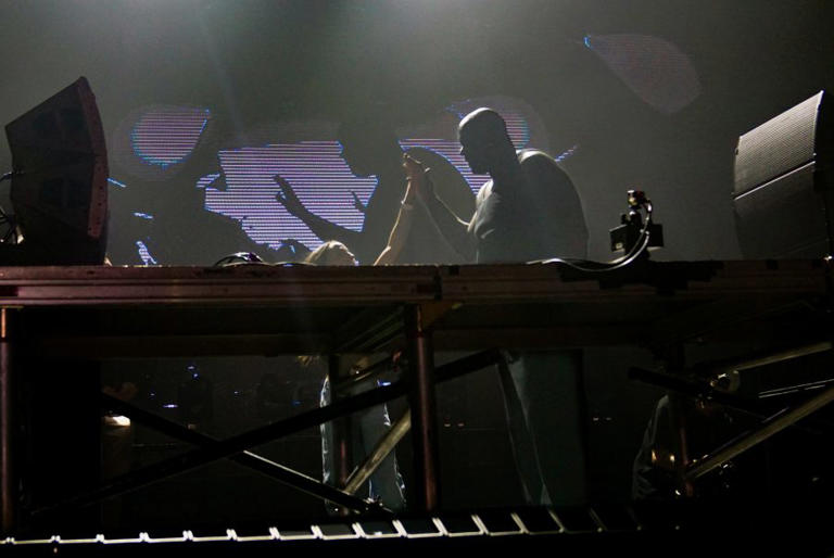 Photos: Shaq pulls fans on stage at Denver show