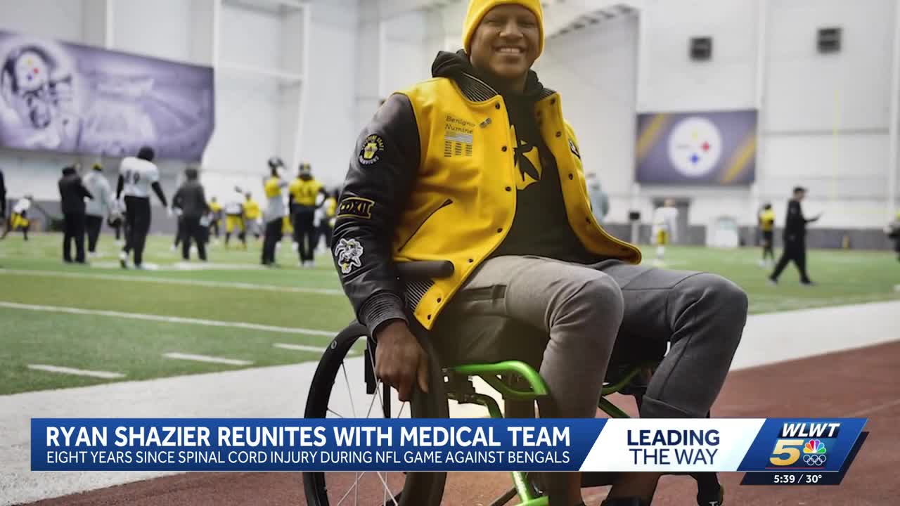 Shazier reunites with medical team 8 years after spinal cord injury in ...