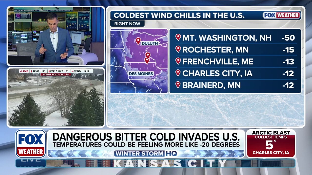 Dangerous bitter cold invades the US