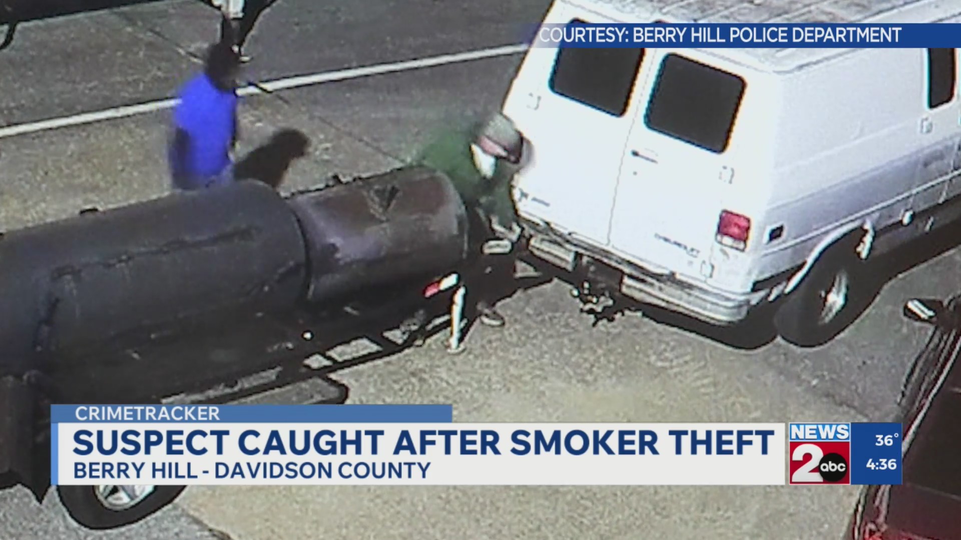 Tip from News 2 viewer leads Berry Hill police to suspect in smoker theft