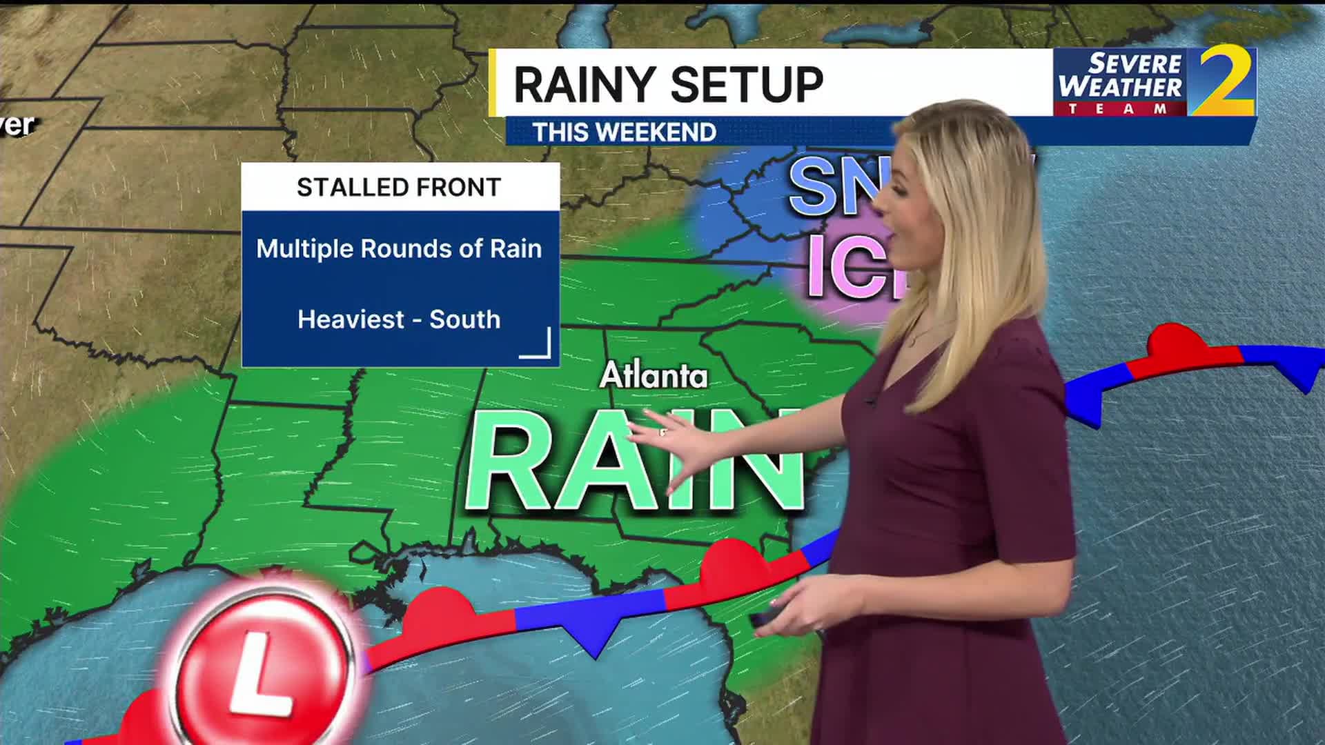 Multiple rounds of rain over the next several days