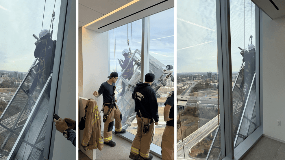 Watch: Window washers left dangling from Virginia high-rise after ...