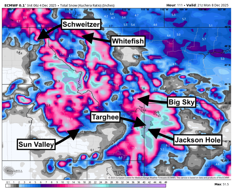 A powerful northwest flow is set to bury western ski resorts in feet of ...