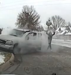 Watch: Two teens in stolen SUV crash into pole after Lawrence police chase