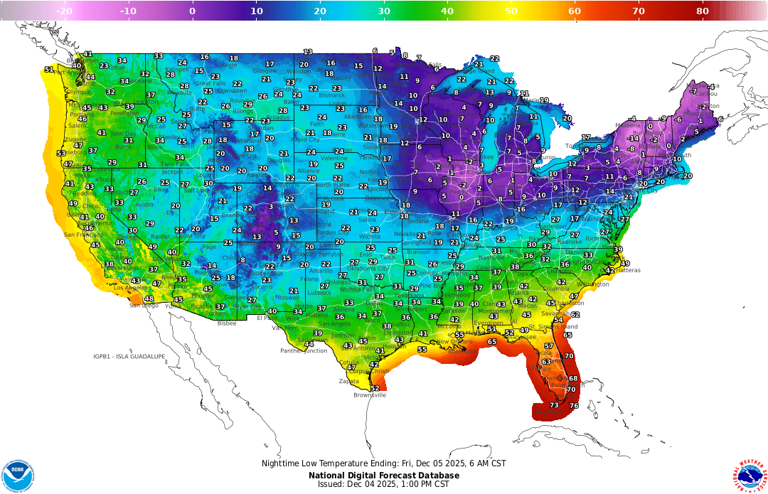 New York to see coldest temps in US. Maps show where, how cold