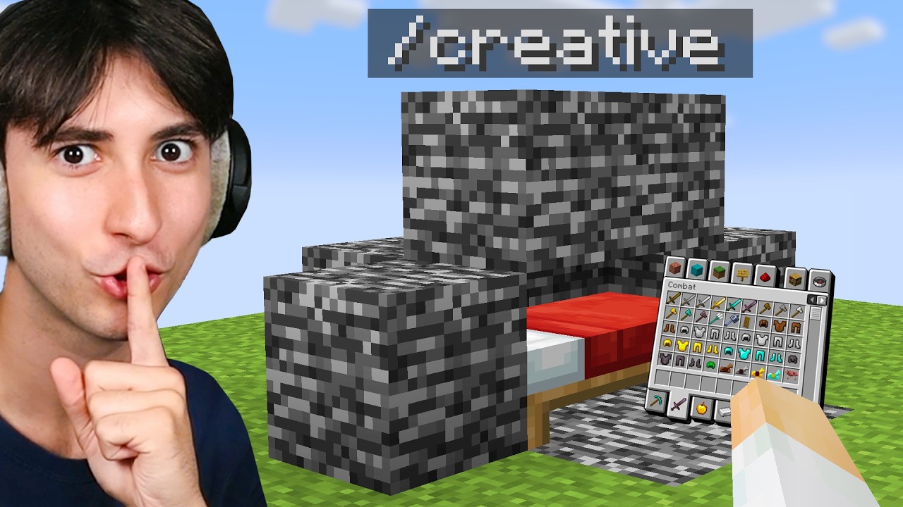 I secretly used creative mode in Bedwars