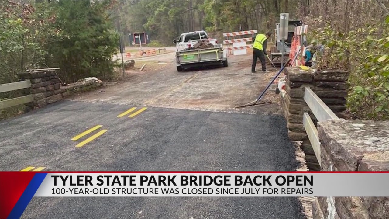 Tyler State Park reopens historic bridge after months of construction