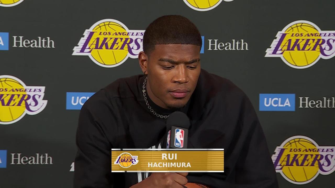 LAL 123, TOR 120: Rui Hachimura postgame media availability