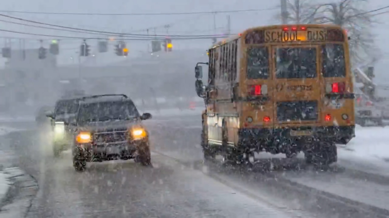 Snow squalls blow through upstate New York