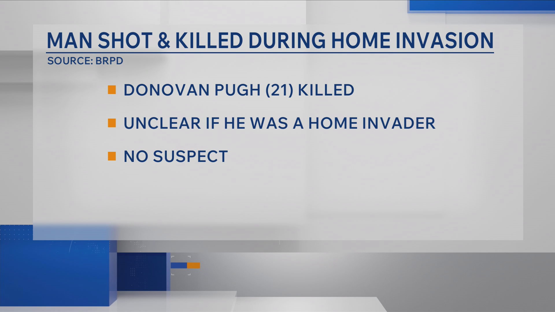 Person shot, killed during possible Baton Rouge home invasion, police say