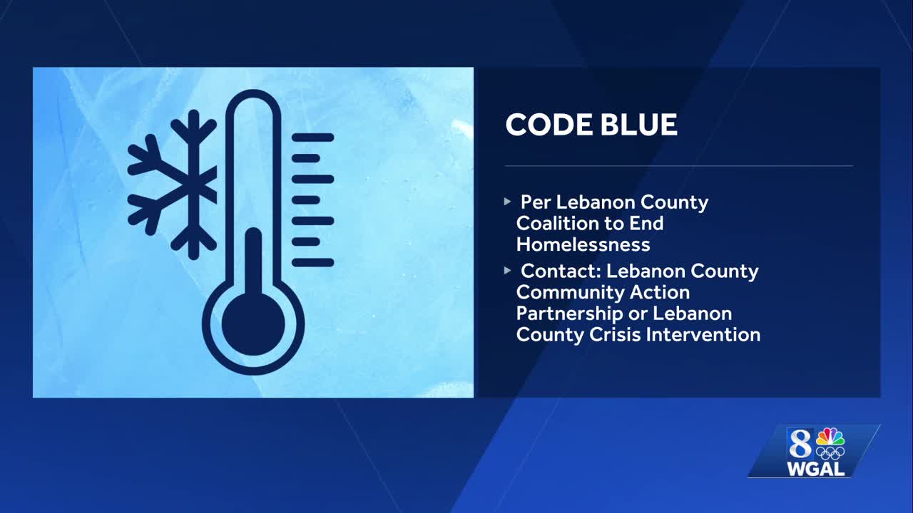 Lebanon County issues Code Blue due to freezing temperatures