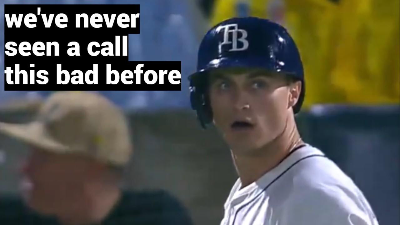 We just saw, officially, the new worst called strike three in recorded MLB history<br><br>