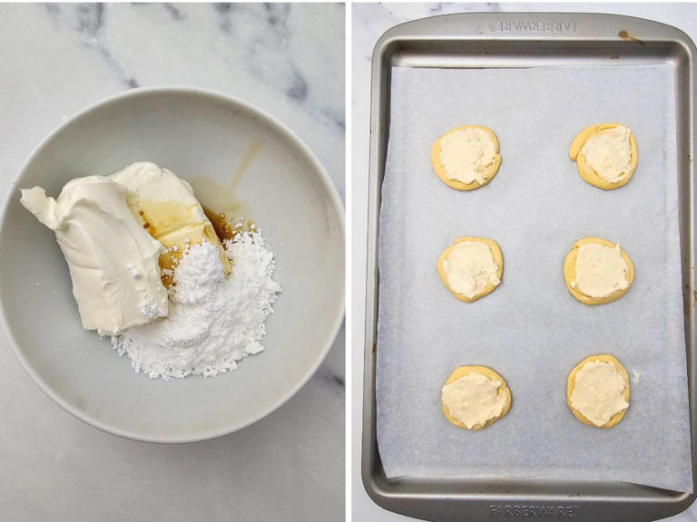 Raspberry cream cheese crescent cookies