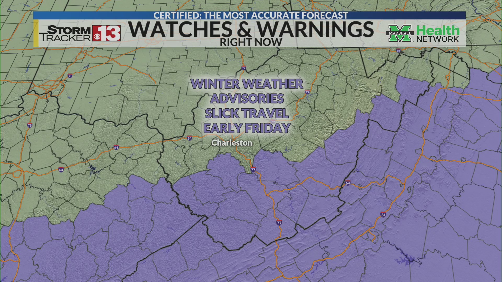 Snowy, slick commute for some Friday morning