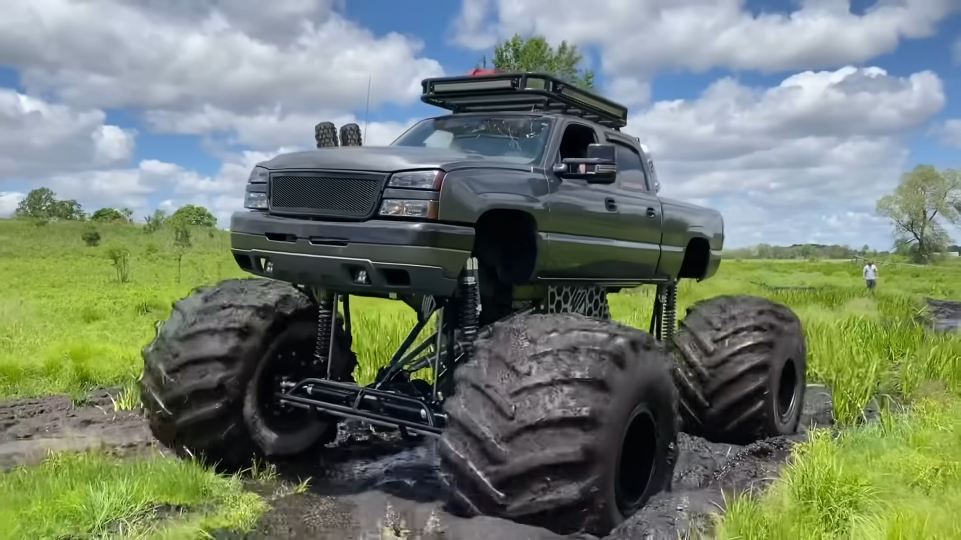 This monster rig is over 40,000 pounds and we still tried driving it