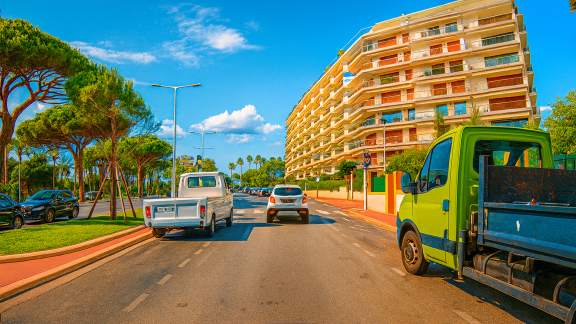 Unterwegs auf der Küstenstraße zwischen Cannes und Antibes