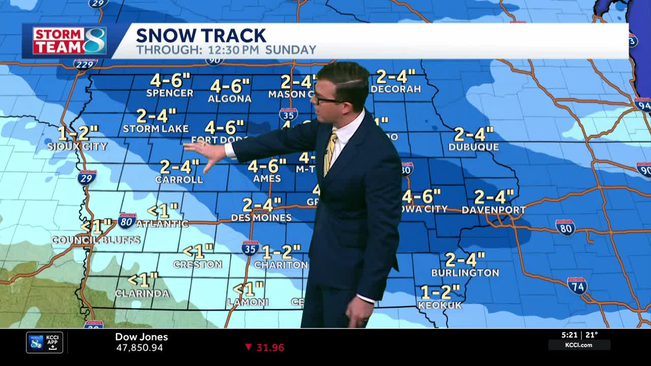 Iowa weather: Snow showers return for the weekend