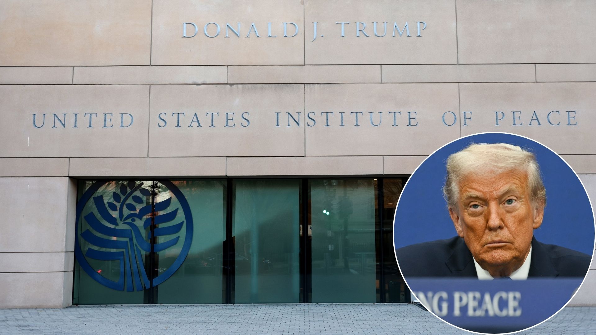 Trump slaps his own name on US Institute of Peace