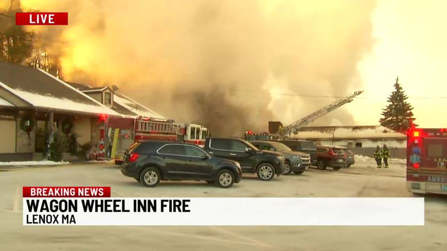 Crews battle fire at Wagon Wheel Inn in Lenox