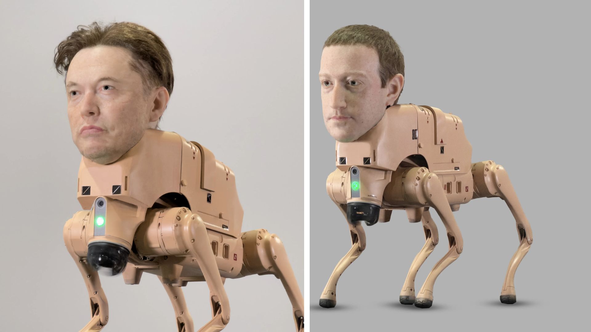Bizarre robot dogs with faces of Elon Musk, other billionaires go viral ...