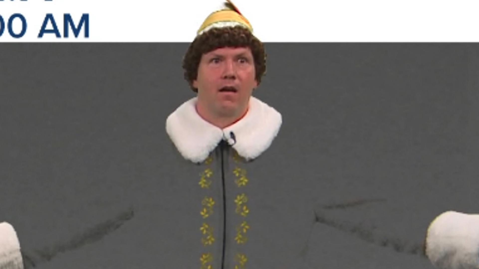 Is the forecast on the nice list? Buddy the Elf gives weather ...