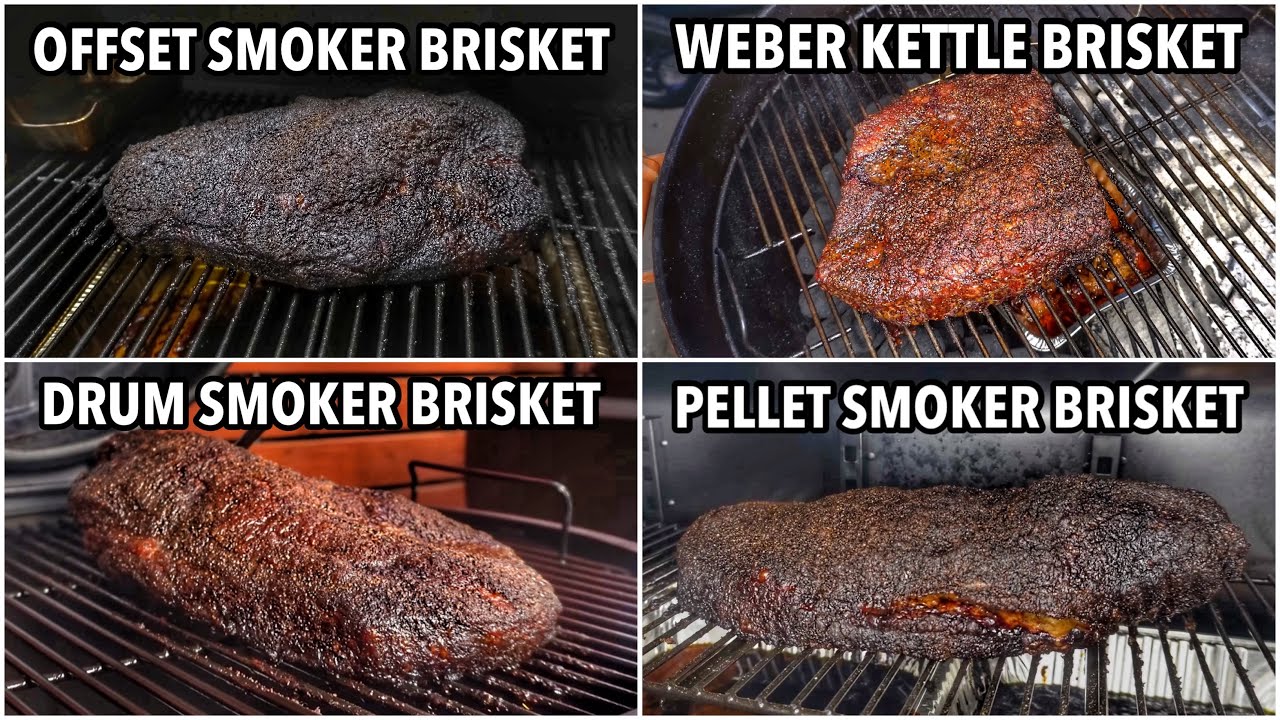 How to smoke brisket in different types of smokers