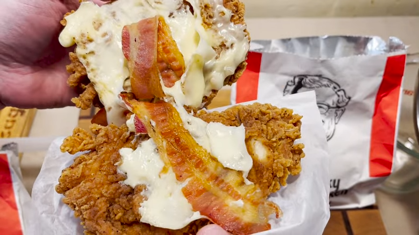 KFC’s Double Down sausage sandwich is insane!