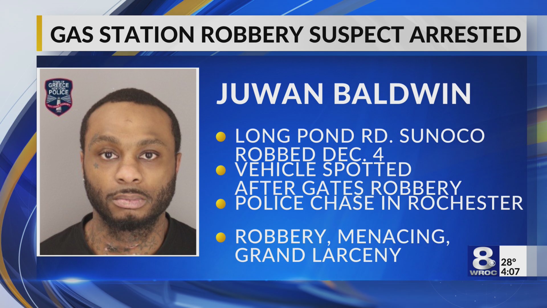 Armed robbery suspect arrested after county-wide search ends in pursuit ...