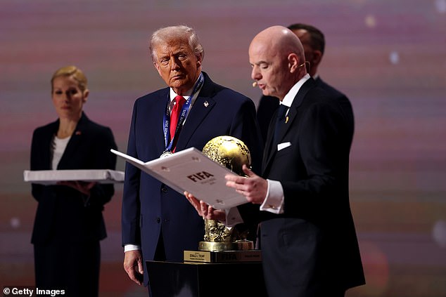 Donald Trump arrives at FIFA's glitzy 2026 World Cup draw where he is ...