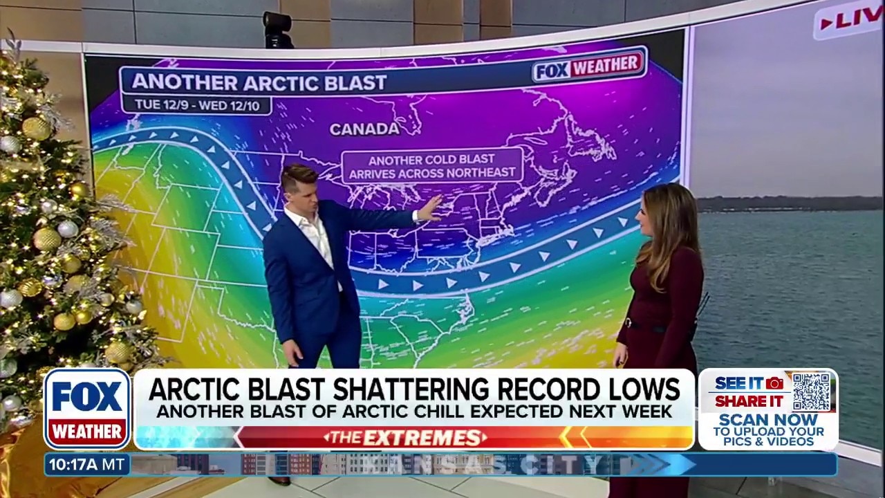Arctic blast shatters records, next round of frigid air ahead