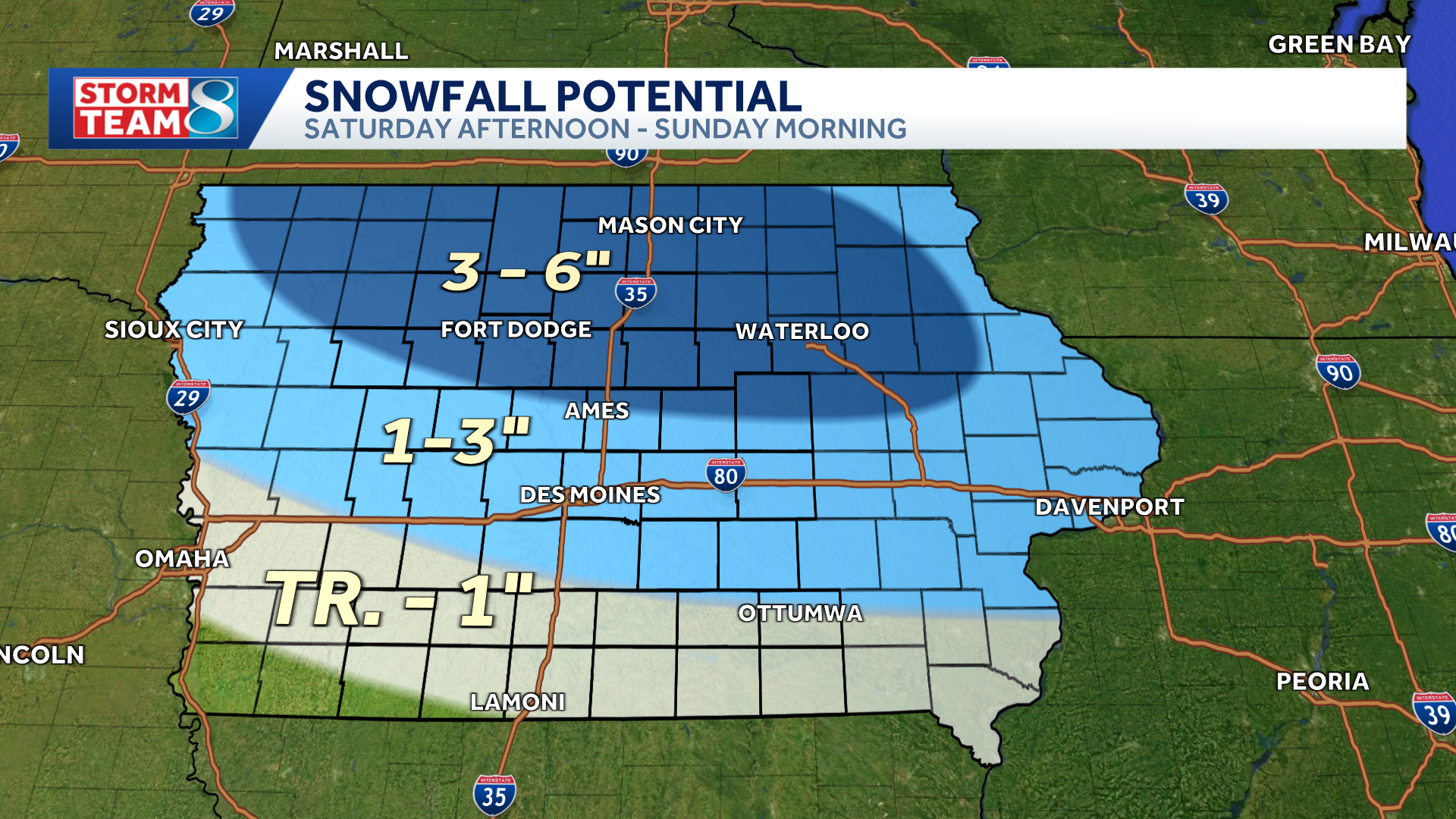 Iowa weather: Snow headed our way this weekend