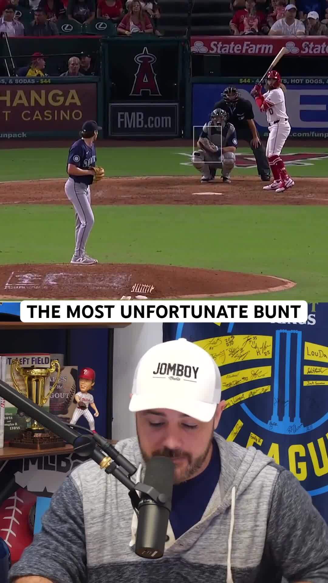 Impossible to imagine a bunt going worse than this #baseball #mlb #bunt ...