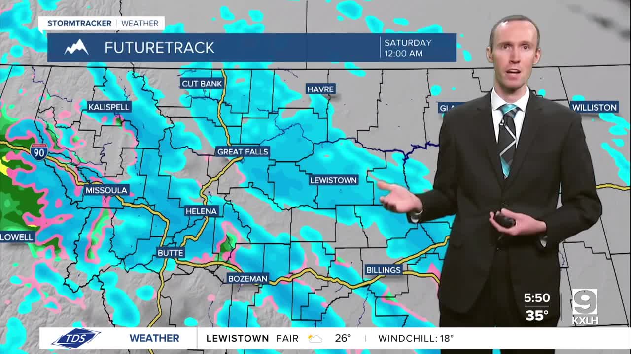Snow and some rain overnight; scattered snow showers on Saturday