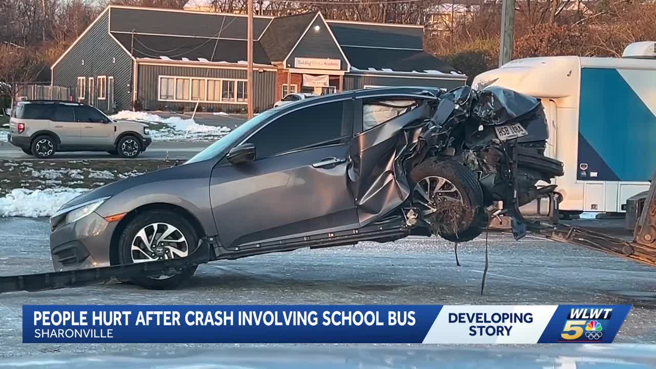 Police: No children injured after crash involving school bus in Sharonville