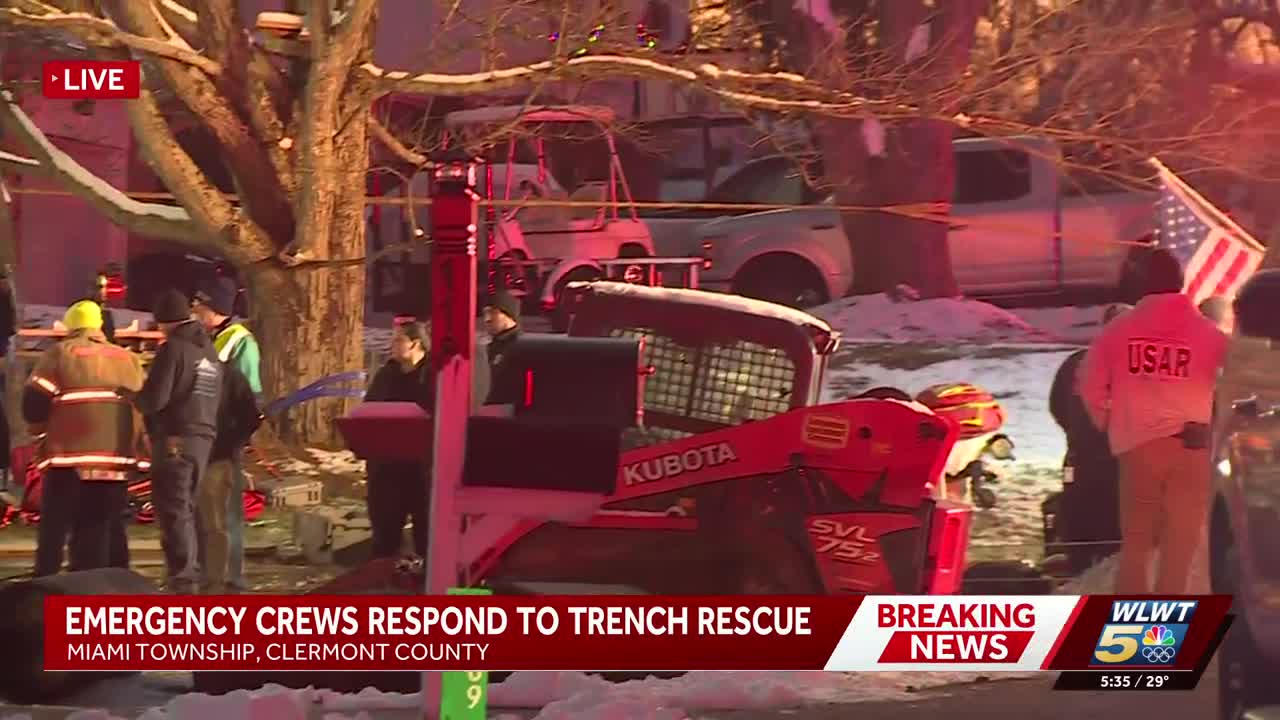 Officials: 3 trapped inside trench in Clermont County, rescue teams on ...