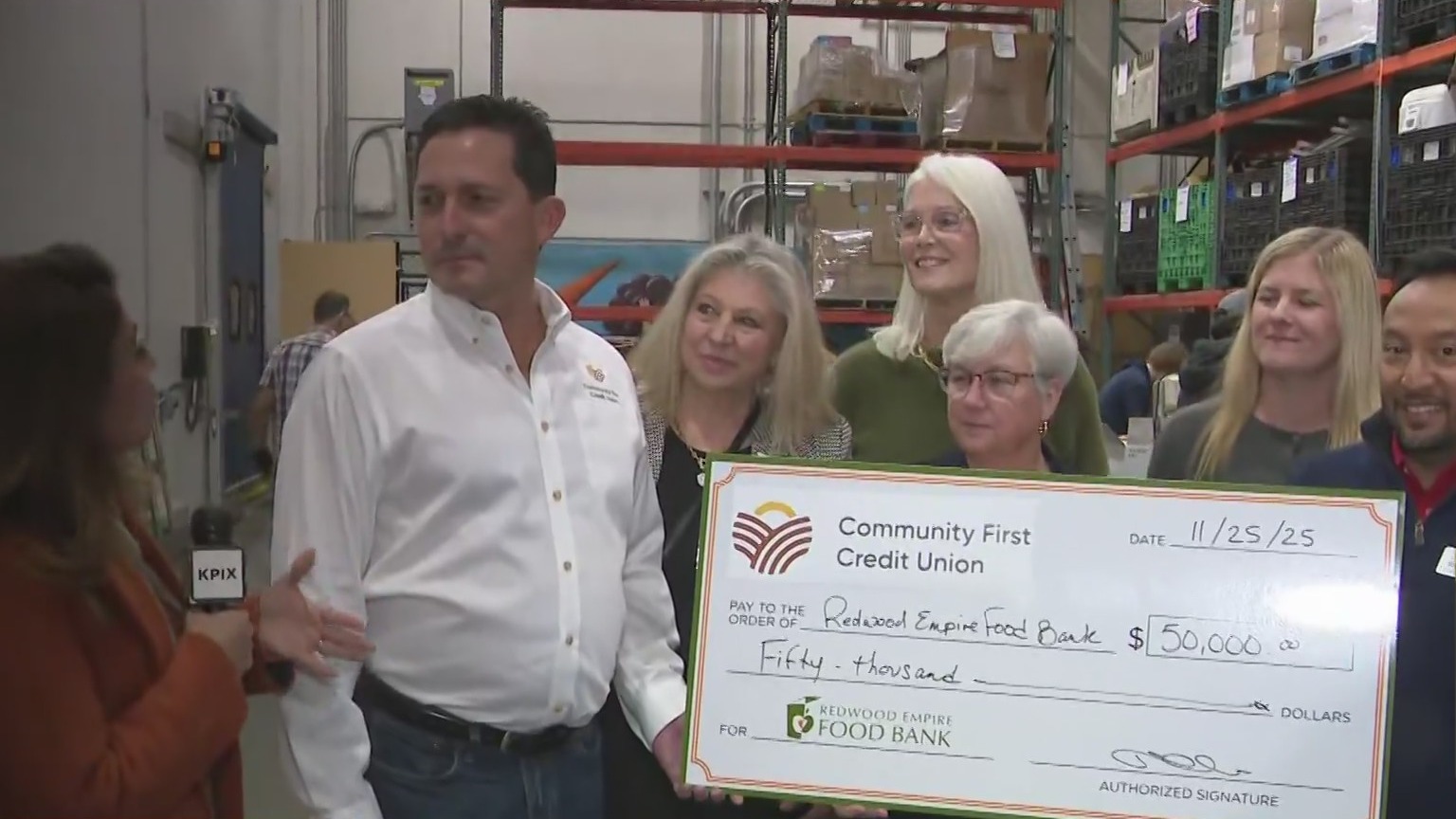 Community First Credit Union donates $50,000 to Redwood Empire Food Bank