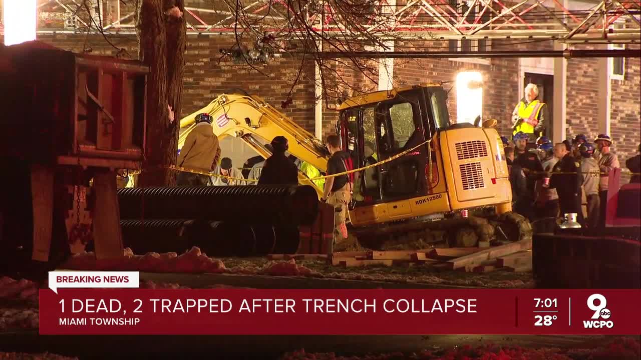 1 dead after trench collapses on 3 workers in Ohio