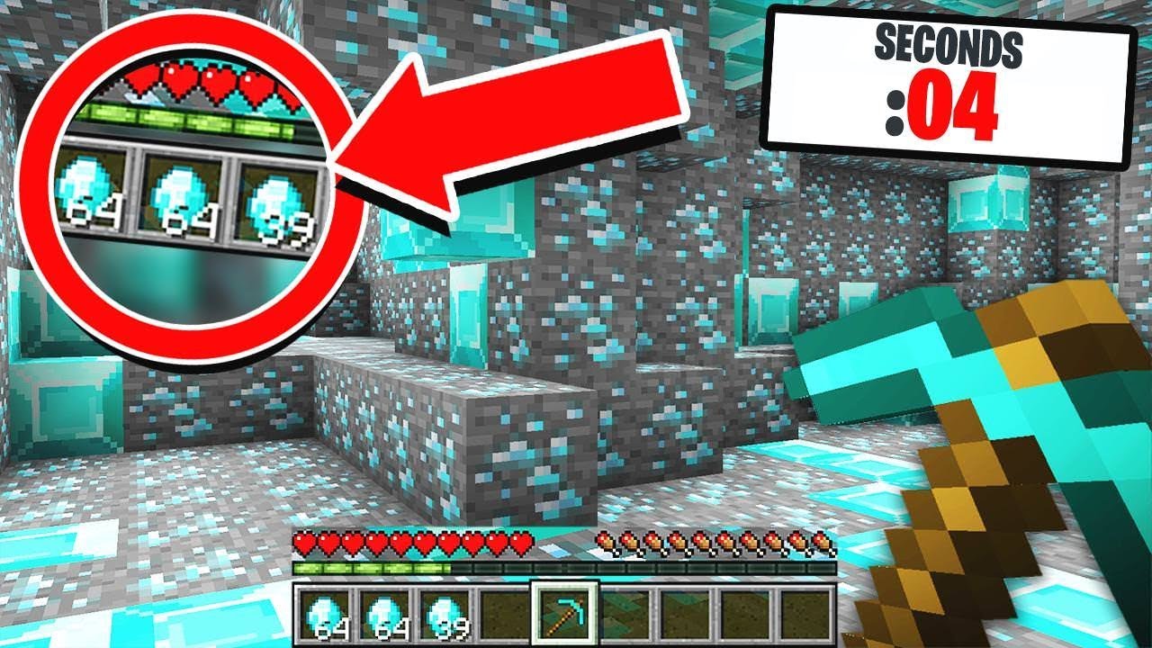How I got 167 diamonds in just 4 seconds in Minecraft