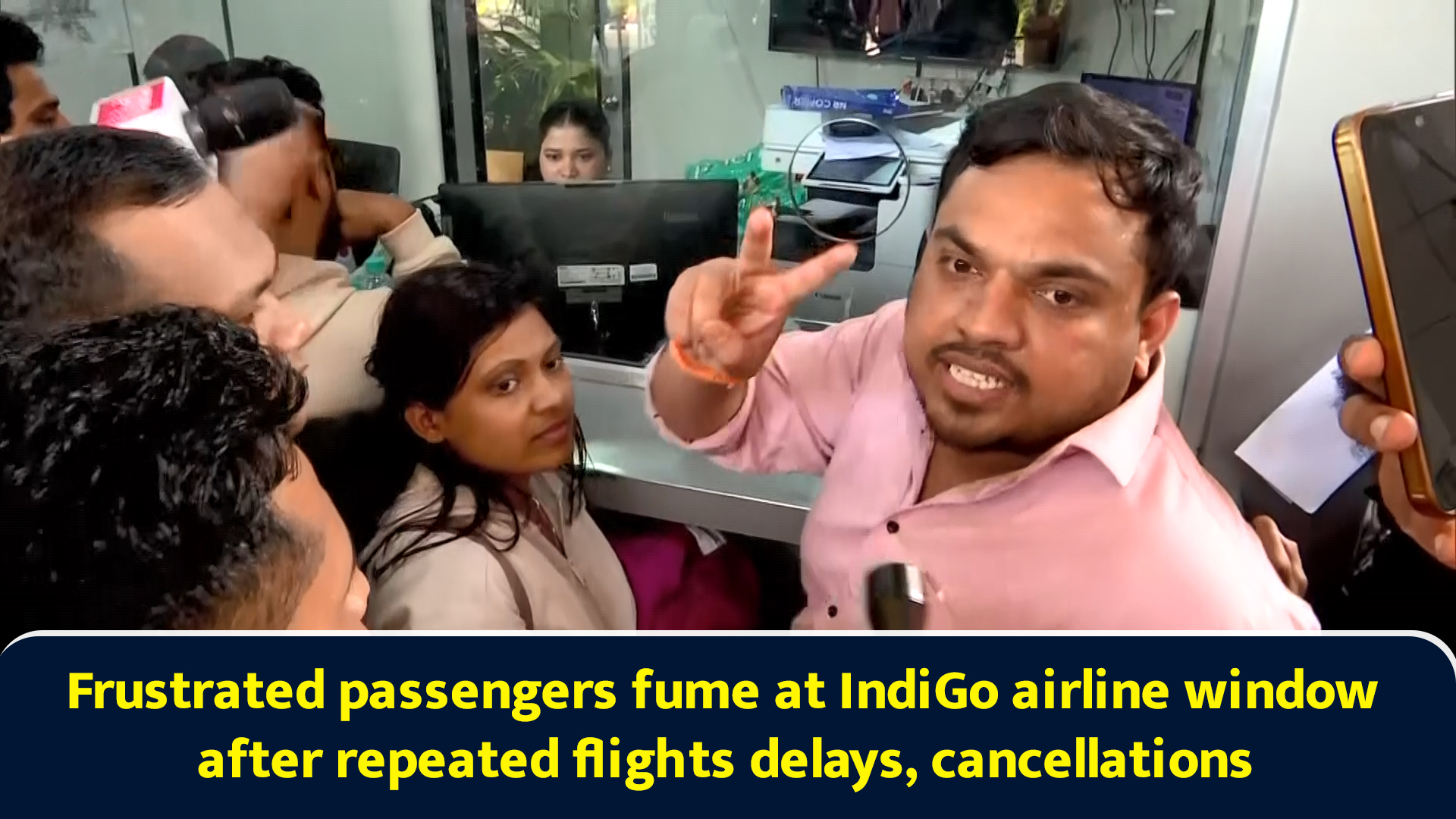 Frustrated passengers fume at IndiGo airline window after repeated ...