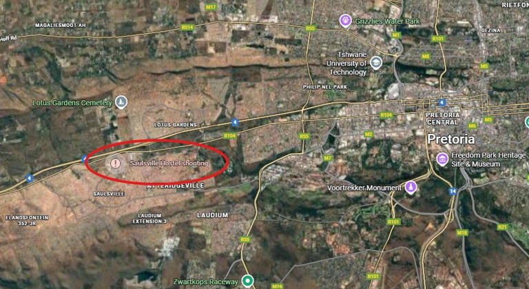 남아공 솔즈빌 호스텔 총기 난사 사건 위치