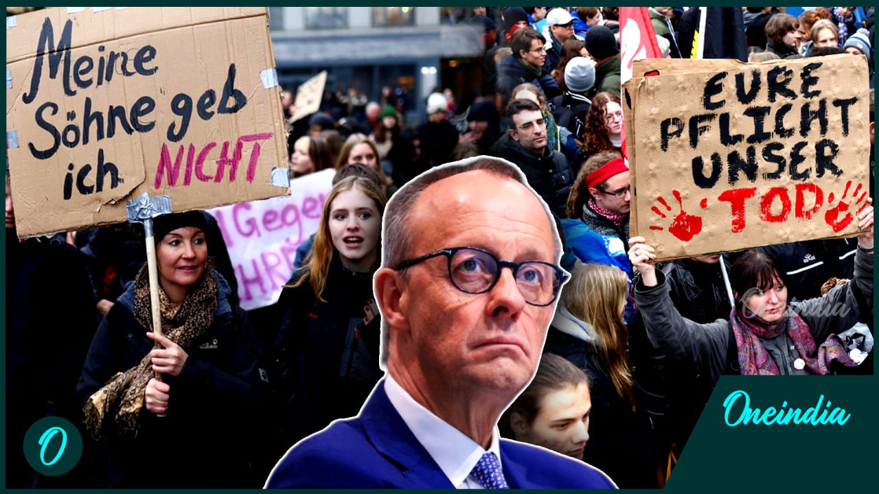 Youth protests in Germany against the new military conscription law