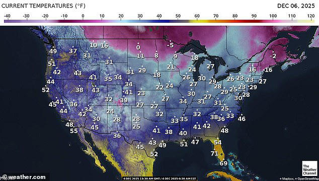 Arctic blast hits the East Coast seeing temperatures drop as Lake ...