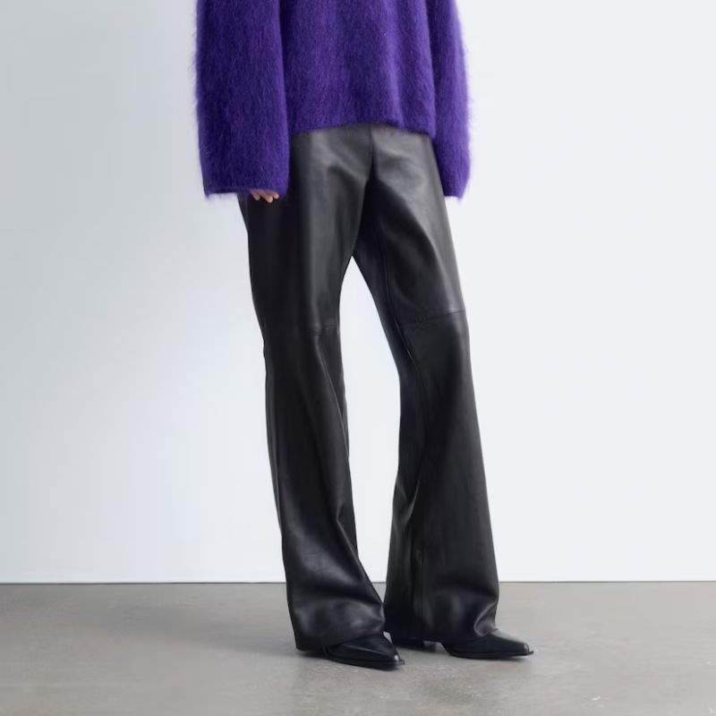 &Other Stories, Bootcut Leather Trousers