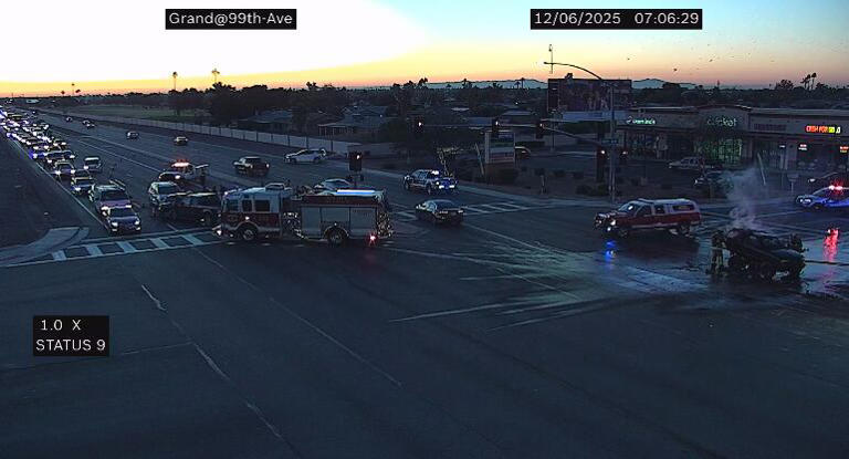 2 seriously hurt after fiery multi-car crash in Sun City