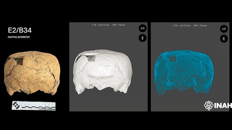 Unusual, 1,400-year-old cube-shaped human skull unearthed in Mexico