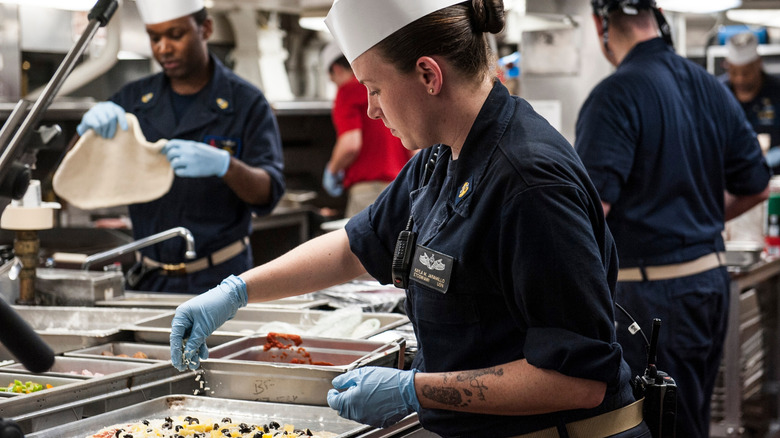 The staggering amount of food American aircraft carriers have to keep ...