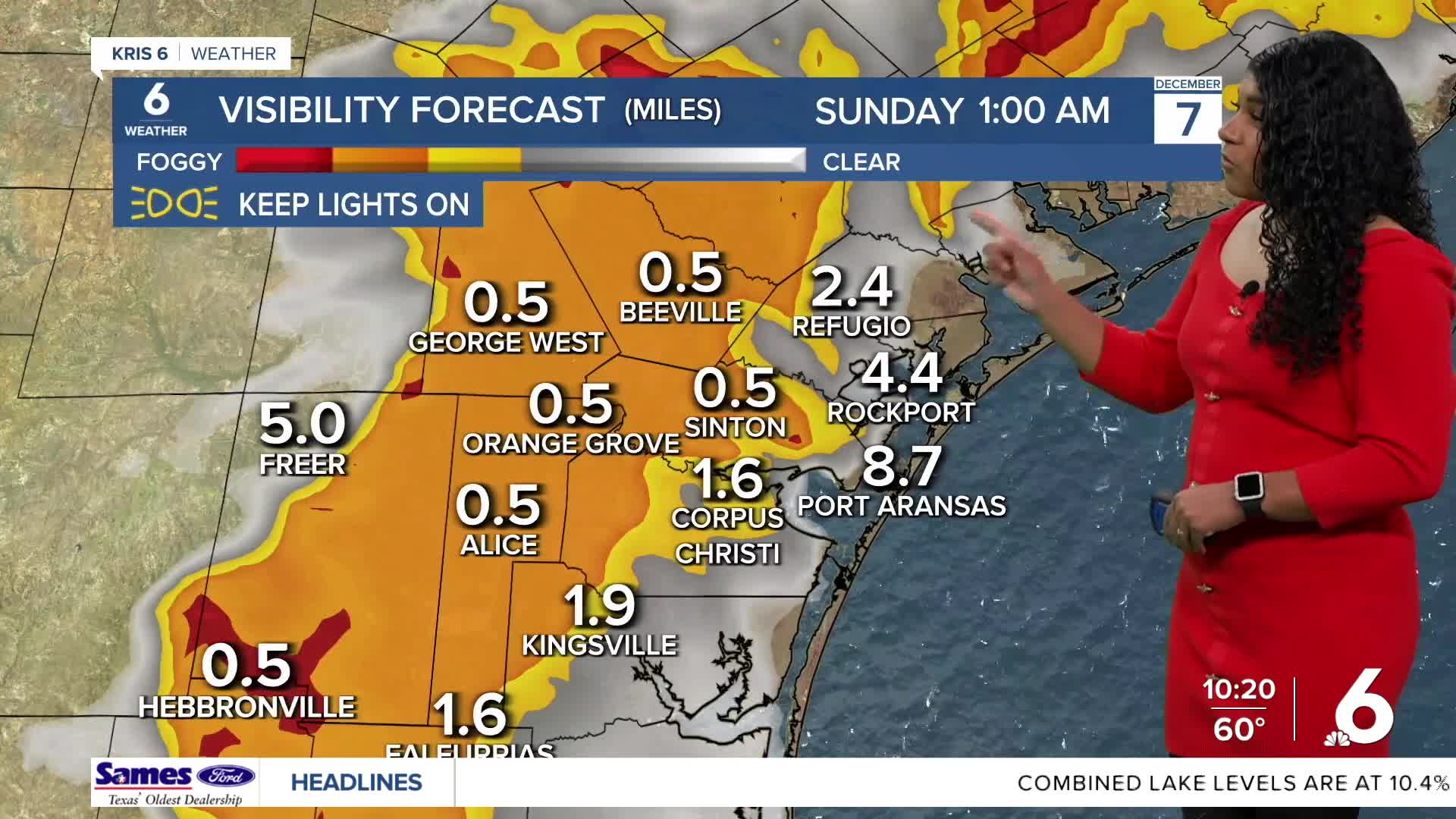 Low visibility through the morning, next cold front arrives